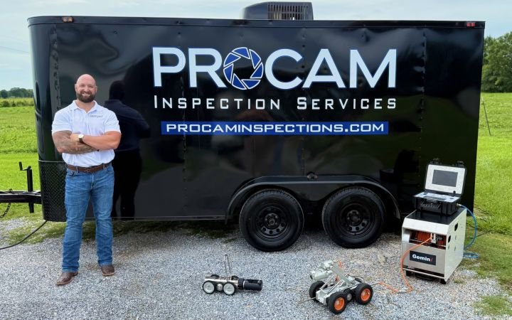 Jordy standing next to his equipment